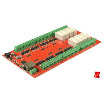 Programmable Ethernet Module with 8 Relays, 40 opto inputs (230V AC) and RS485 dS2408 (red) Antratek Electronics