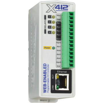 Web-Enabled 4‐Channel Relay & Analog Input Module X-412-I Antratek Electronics