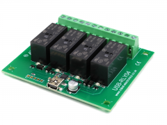 USB Module - 4 Relays 16A with Snubbers USB-RLY04 Antratek Electronics